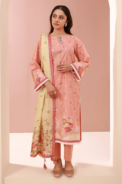 Zellbury | Unstitched 3 Piece Cambric | Shirt Shalwar Dupatta - 0665 - Libasekhas