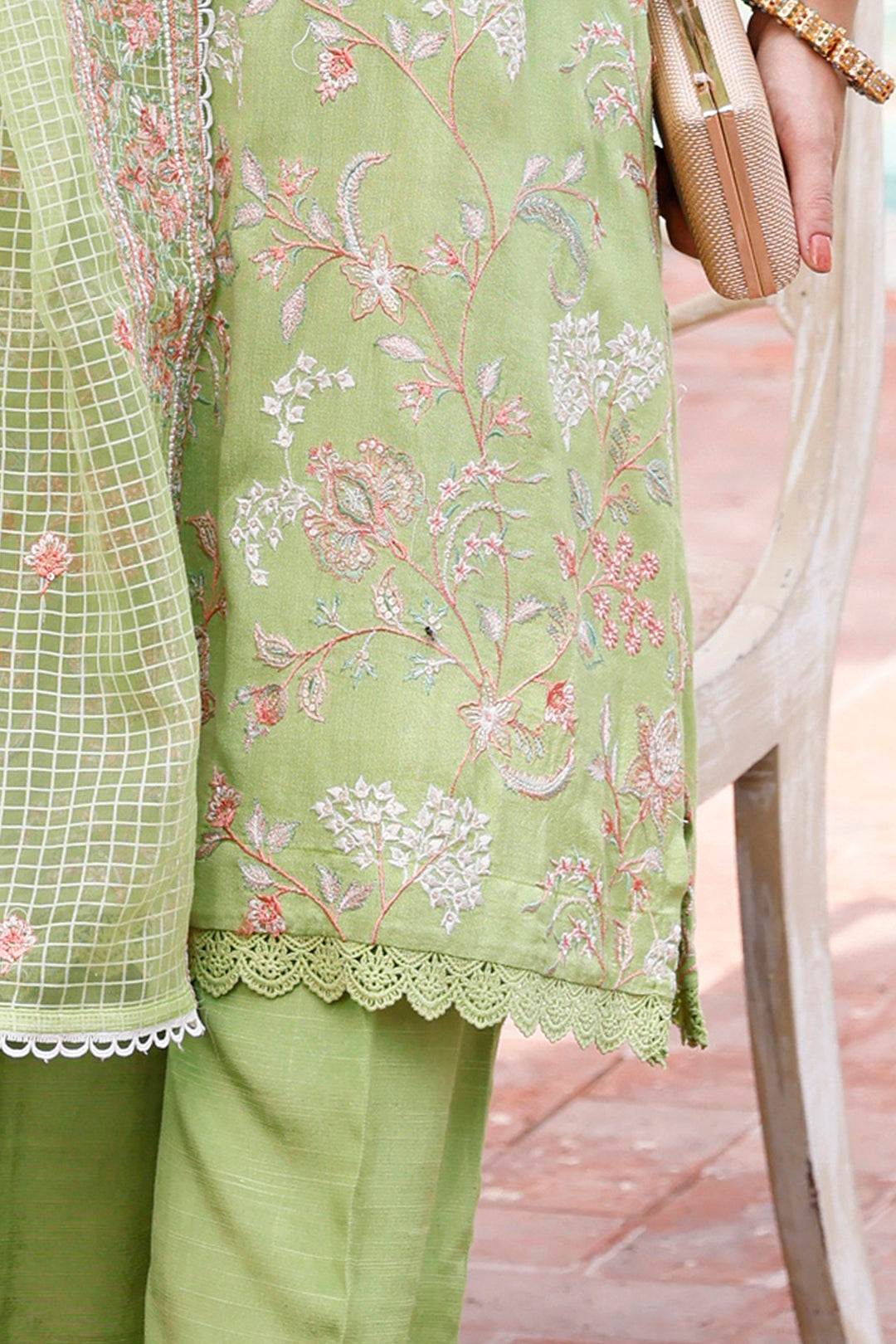 Zellbury | Unstitched 3 Piece Cotton | Embroidered Shirt Shalwar Dupatta - 0290 - Libasekhas