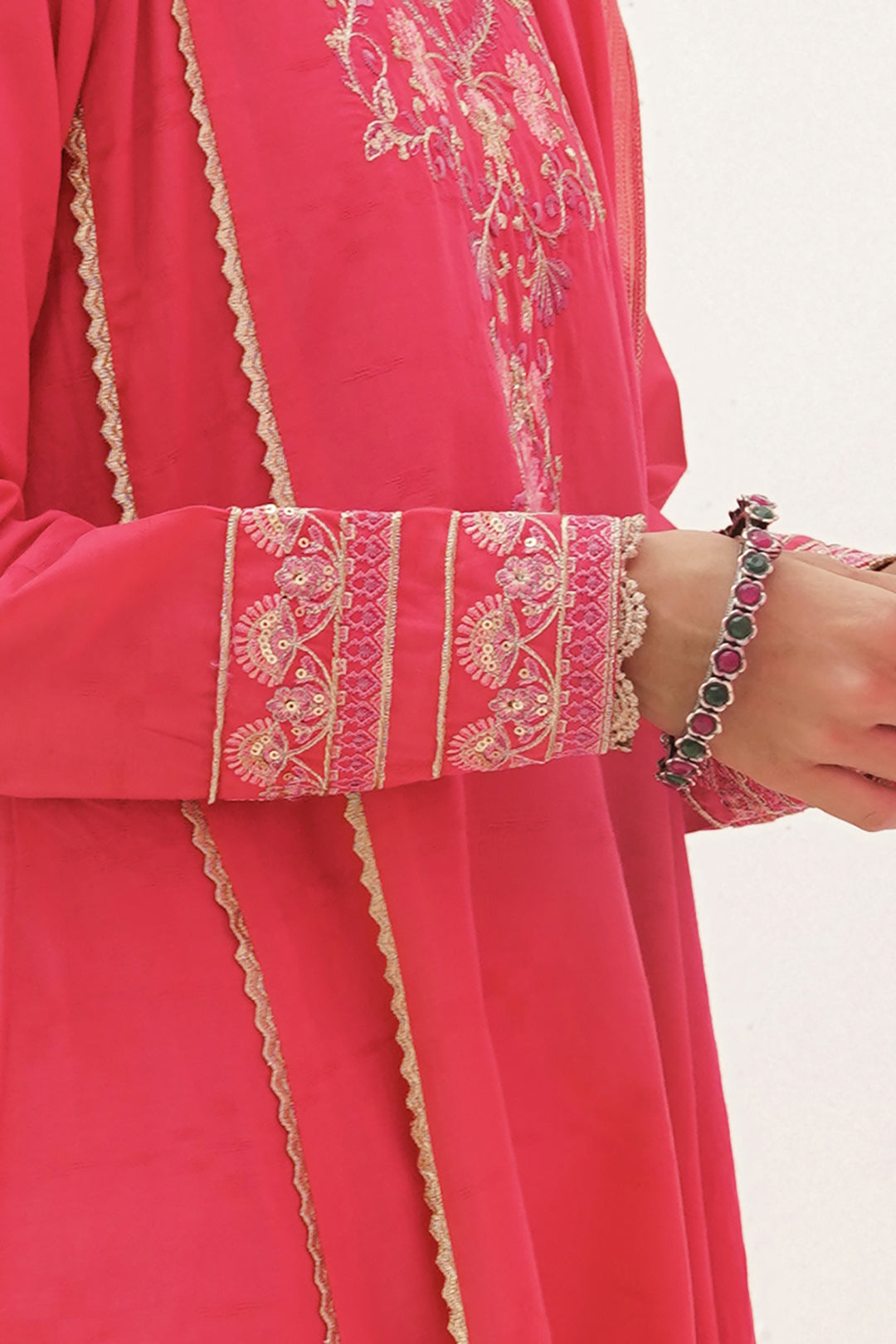 Zellbury | Unstitched 3 Piece Lawn | Embroidered Shirt Shalwar Dupatta - 0351 - Libasekhas