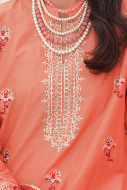 Zellbury | Unstitched 3 Piece Lawn | Embroidered Shirt Shalwar Dupatta - 0365 - Libasekhas