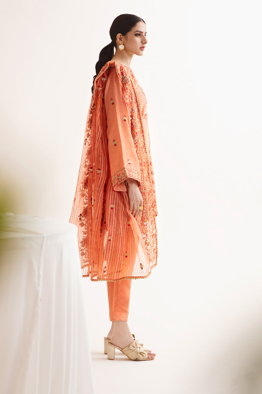 Zellbury | Unstitched 3 Piece Jacquard | Embroidered Shirt Shalwar Dupatta - 0296 - Libasekhas