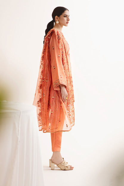 Zellbury | Unstitched 3 Piece Jacquard | Embroidered Shirt Shalwar Dupatta - 0296 - Libasekhas