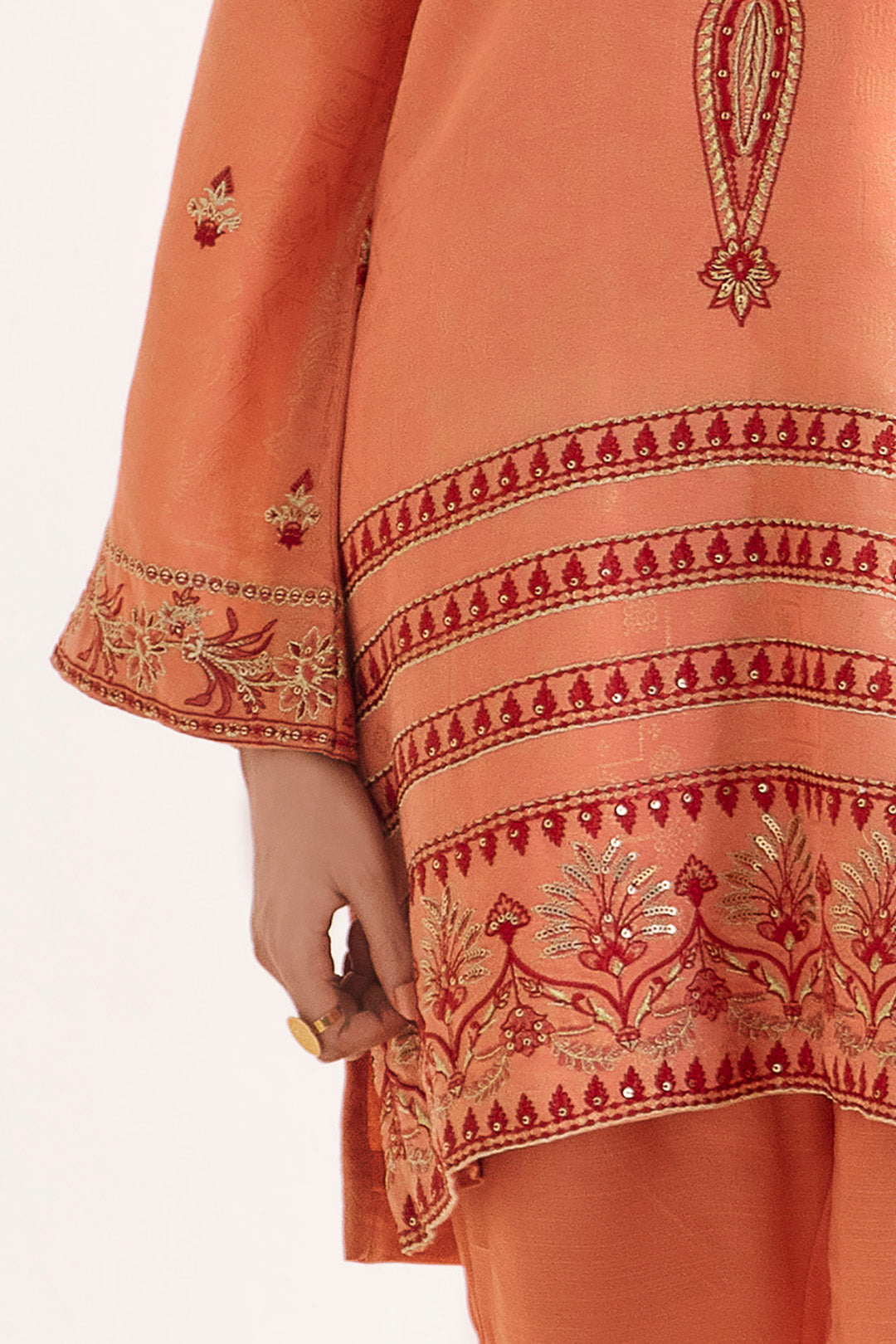Zellbury | Unstitched 3 Piece Jacquard | Embroidered Shirt Shalwar Dupatta - 0296 - Libasekhas