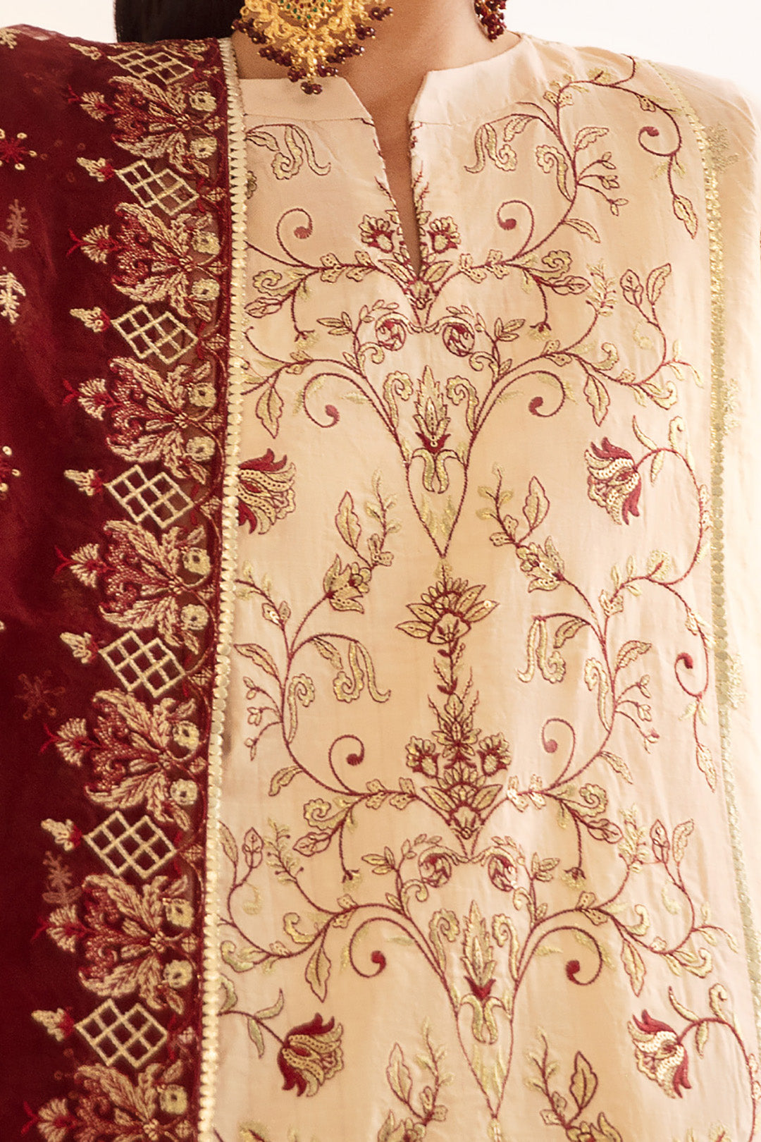 Zellbury | Unstitched 3 Piece Dobby | Embroidered Shirt Shalwar Dupatta - 0301 - Libasekhas