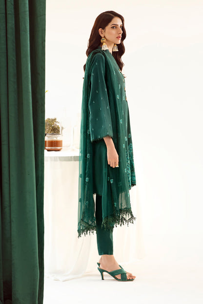Zellbury | Unstitched 3 Piece Khaddar | Embroidered Shirt Shalwar Dupatta - 0302 - Libasekhas