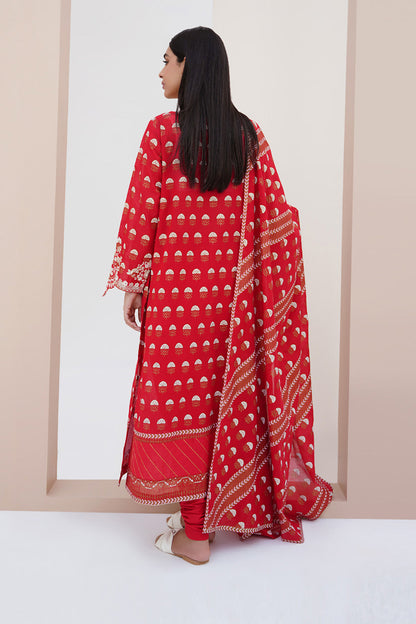 Zellbury | Unstitched 3 Piece Lawn | Embroidered Shirt Shalwar Dupatta - 0195 - Libasekhas
