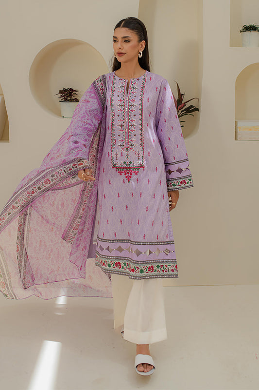 Zellbury | Unstitched 2 Piece Lawn | Embroidered Shirt Dupatta - 1659 - Libasekhas