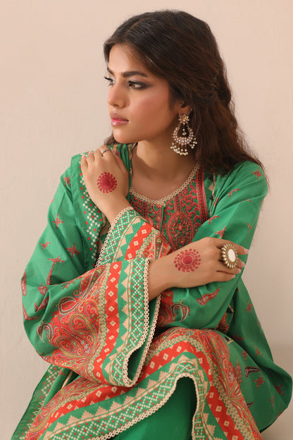 Zellbury | Unstitched 3 Piece Lawn | Embroidered Shirt Shalwar Dupatta - 1247 - Libasekhas