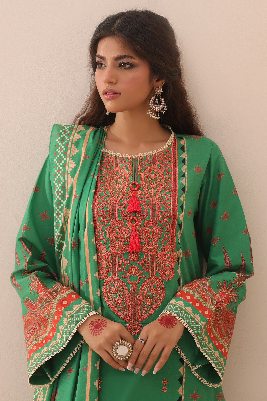 Zellbury | Unstitched 3 Piece Lawn | Embroidered Shirt Shalwar Dupatta - 1247 - Libasekhas