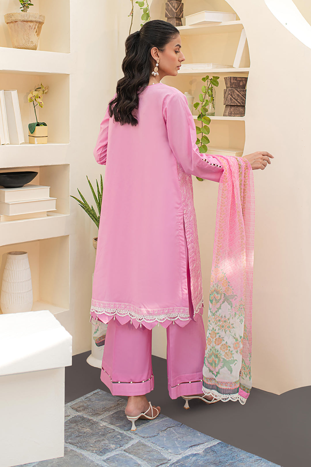Zellbury | Unstitched 3 Piece Lawn | Embroidered Shirt Shalwar Dupatta - 1260 - Libasekhas