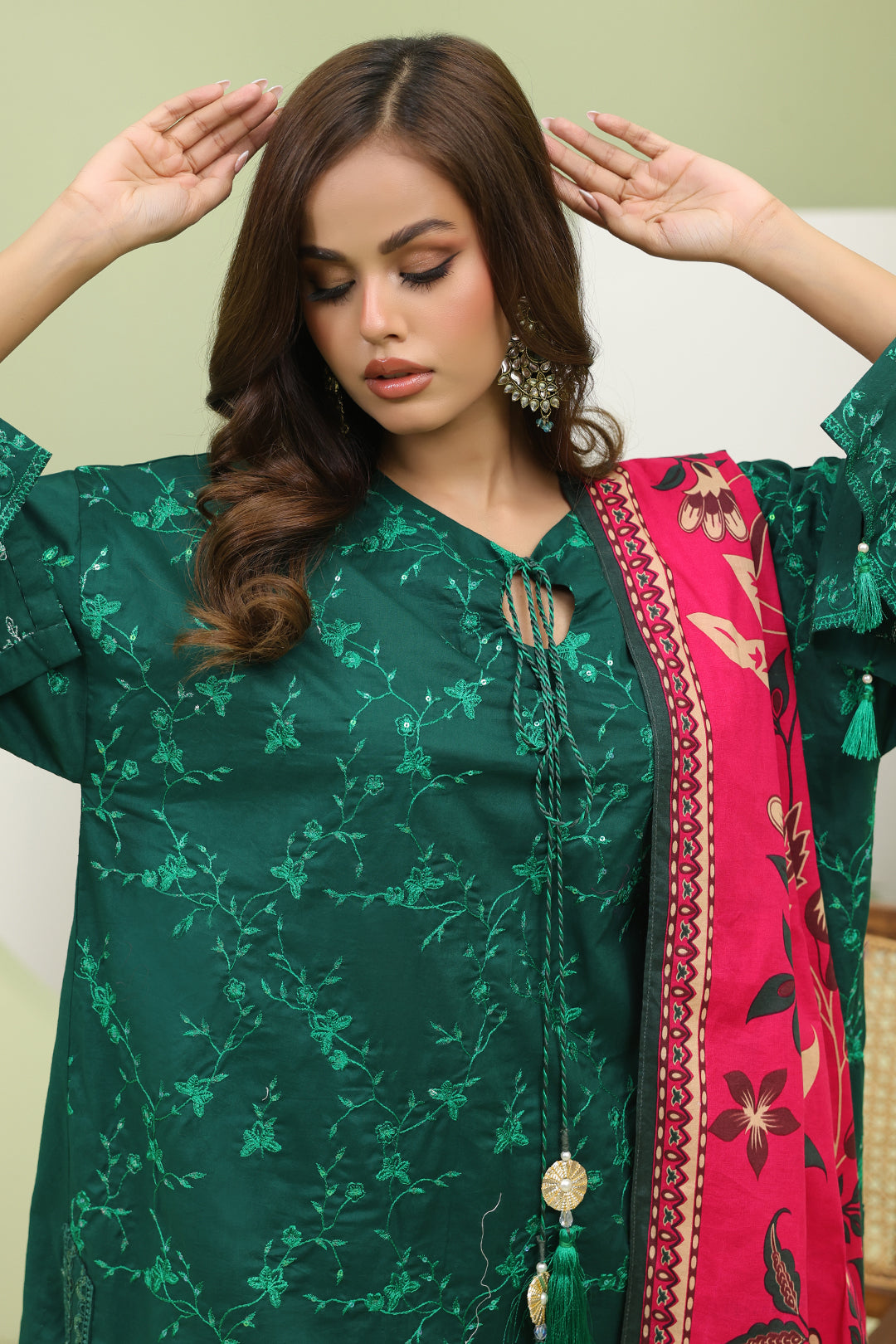 Zellbury | Unstitched 3 Piece Lawn | Embroidered Shirt Shalwar Dupatta - 1264 - Libasekhas