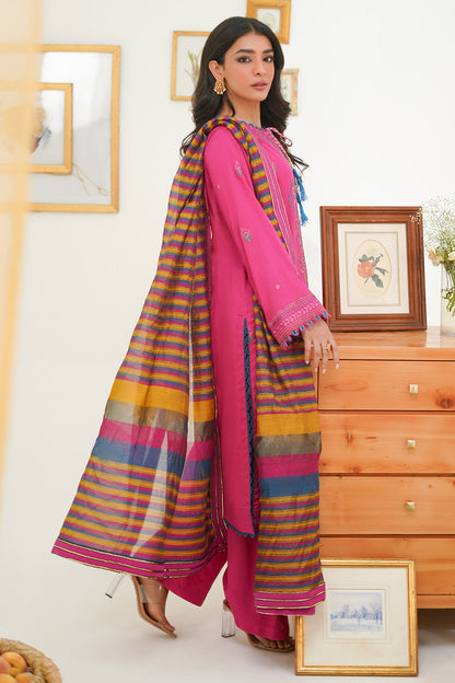 Zellbury | Unstitched 3 Piece Lawn | Embroidered Shirt Shalwar Dupatta - 1276 - Libasekhas