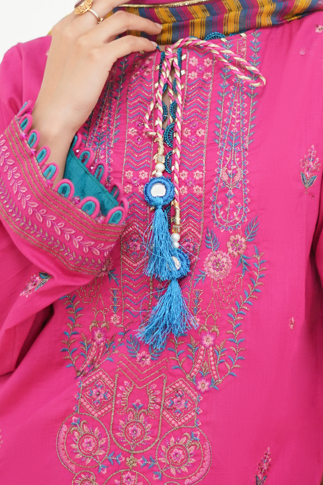 Zellbury | Unstitched 3 Piece Lawn | Embroidered Shirt Shalwar Dupatta - 1276 - Libasekhas