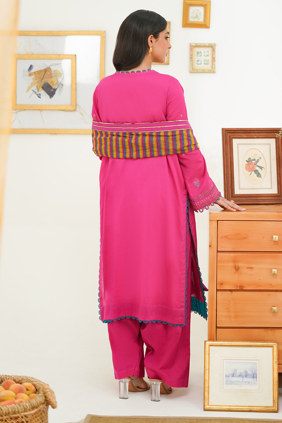 Zellbury | Unstitched 3 Piece Lawn | Embroidered Shirt Shalwar Dupatta - 1276 - Libasekhas