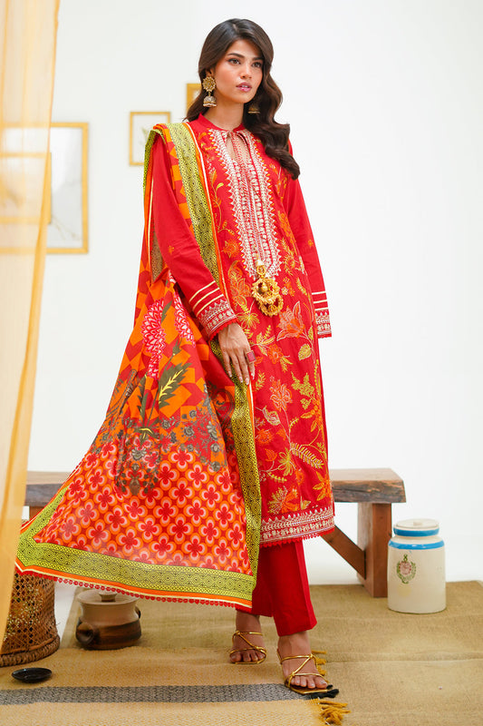 Zellbury | Unstitched 3 Piece Lawn | Embroidered Shirt Shalwar Dupatta - 1295 - Libasekhas