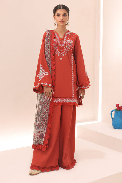 Zellbury | Unstitched 3 Piece Cambric | Embroidered Shirt Shalwar Dupatta - 1544 - Libasekhas