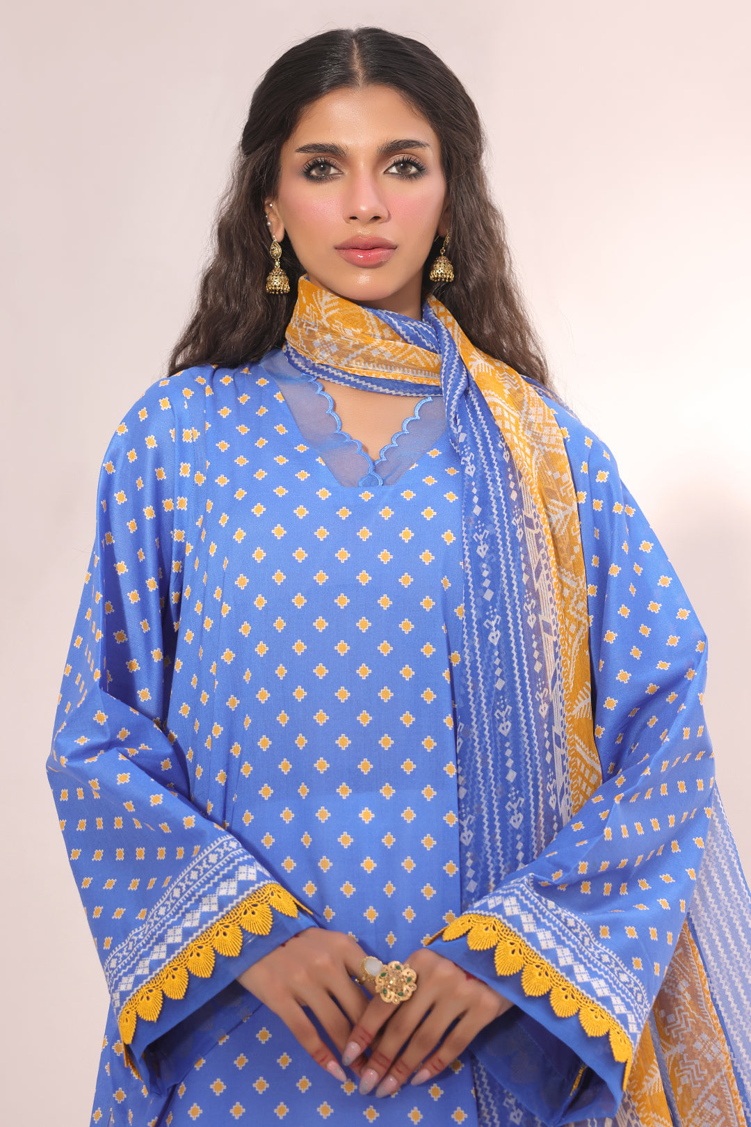 Zellbury | Unstitched 2 Piece Lawn | Shirt Dupatta - 1151 - Libasekhas