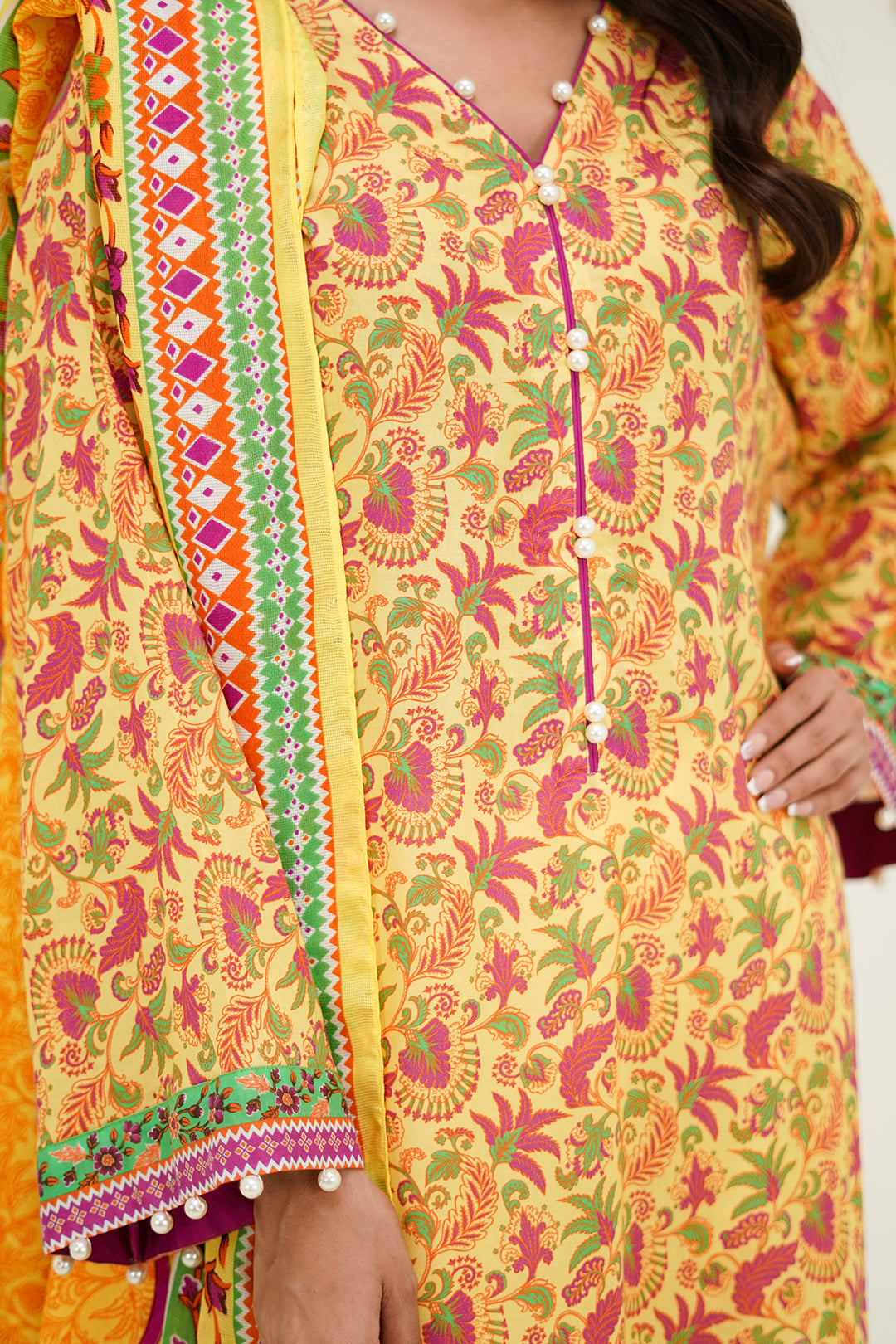 Zellbury | Unstitched 2 Piece Lawn | Shirt Dupatta - 1300 - Libasekhas