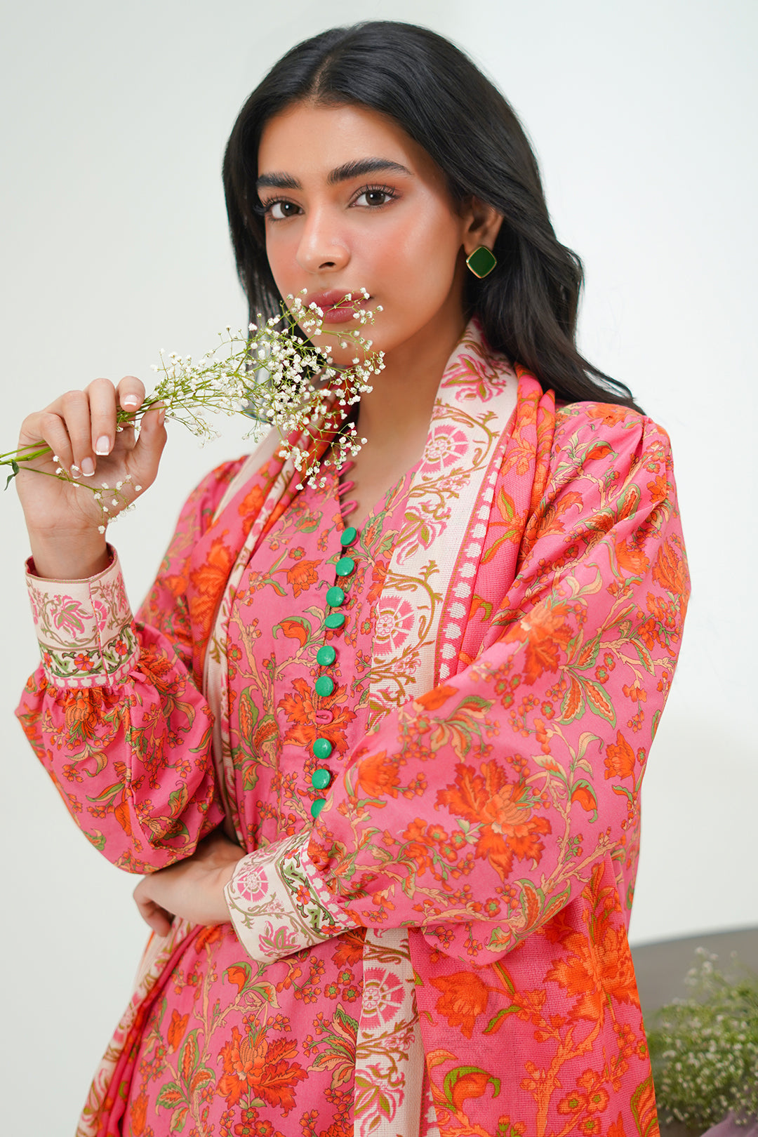 Zellbury | Unstitched 2 Piece Lawn | Shirt Dupatta - 1301 - Libasekhas