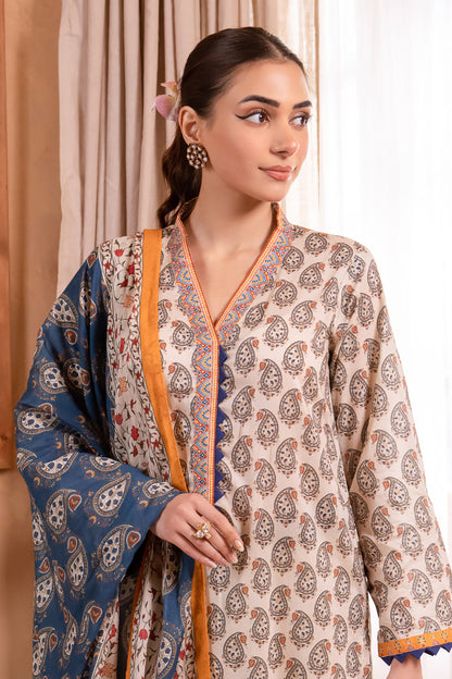 Zellbury | Unstitched 3 Piece Lawn | Shirt Shalwar Dupatta - 1067 - Libasekhas