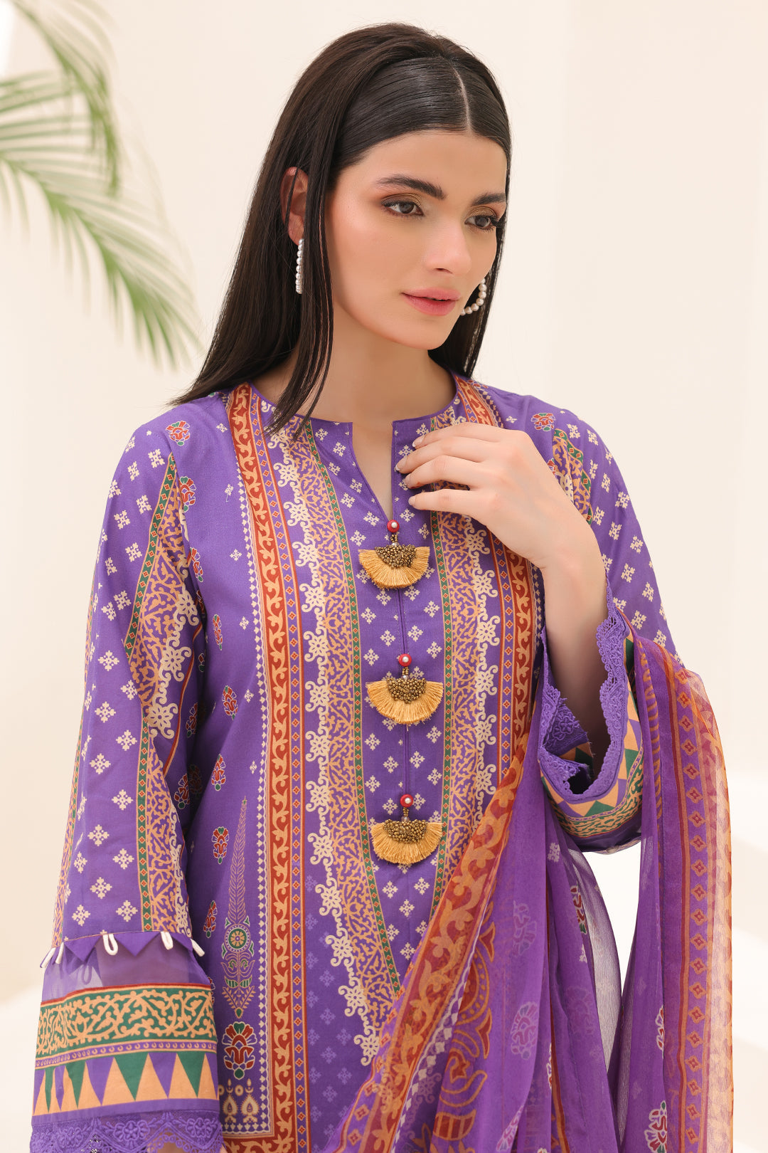 Zellbury | Unstitched 3 Piece Lawn | Shirt Shalwar Dupatta - 1189 - Libasekhas