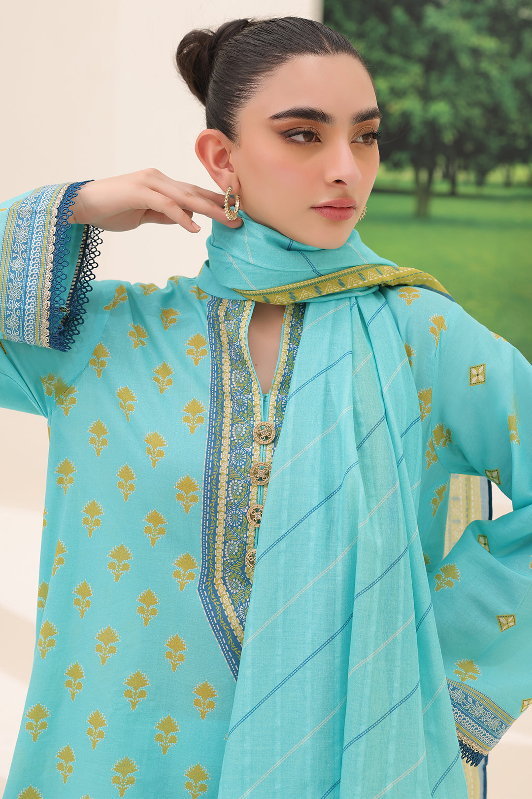 Zellbury | Unstitched 3 Piece Lawn | Shirt Shalwar Dupatta - 1191 - Libasekhas