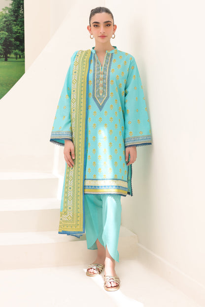 Zellbury | Unstitched 3 Piece Lawn | Shirt Shalwar Dupatta - 1191 - Libasekhas
