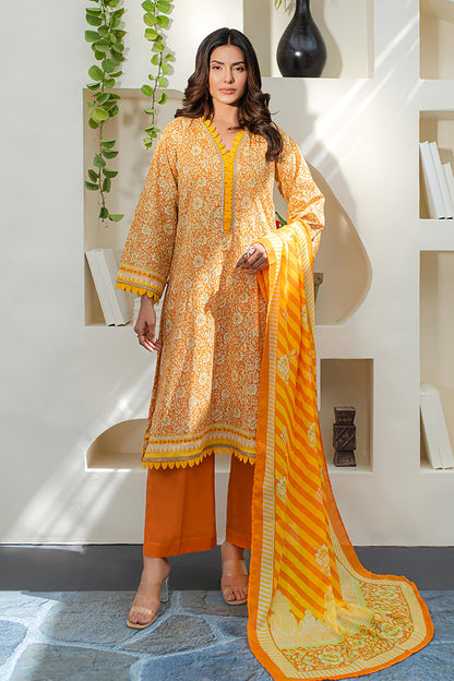 Zellbury | Unstitched 3 Piece Lawn | Shirt Shalwar Dupatta - 1197 - Libasekhas