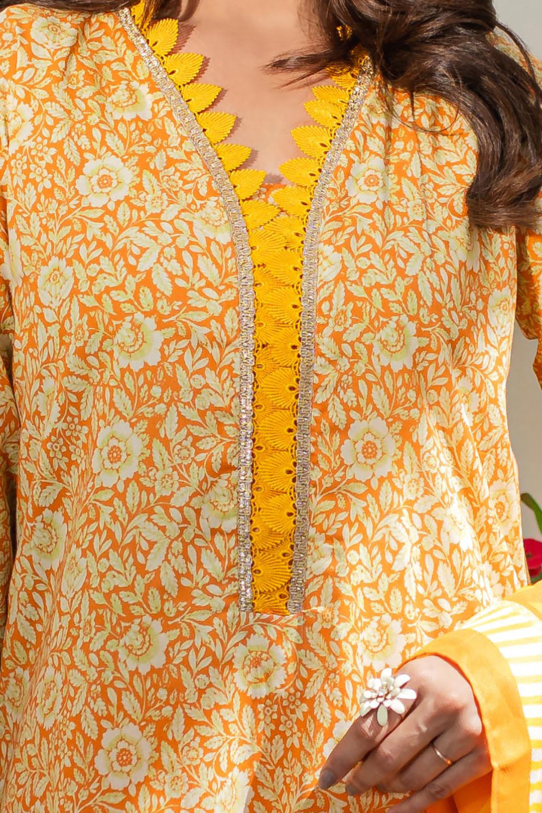 Zellbury | Unstitched 3 Piece Lawn | Shirt Shalwar Dupatta - 1197 - Libasekhas