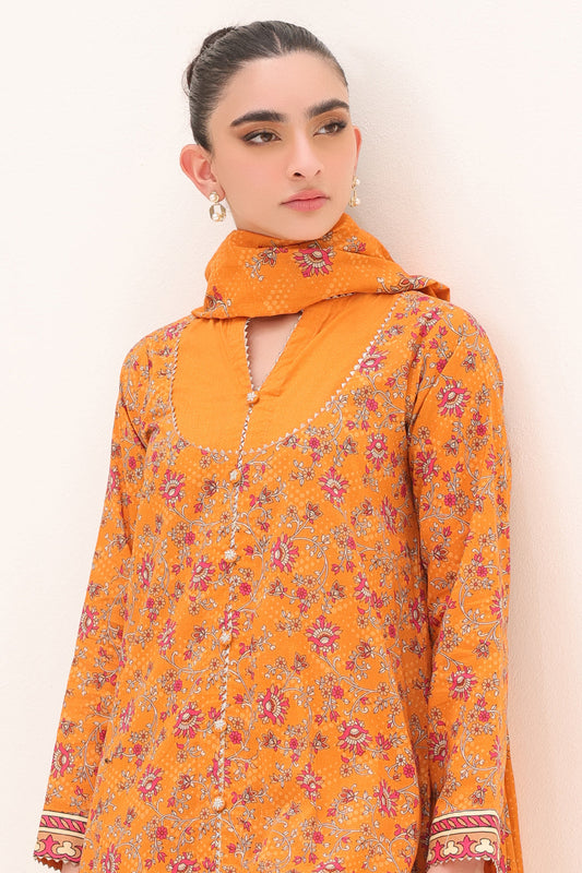 Zellbury | Unstitched 3 Piece Lawn | Shirt Shalwar Dupatta - 1226 - Libasekhas