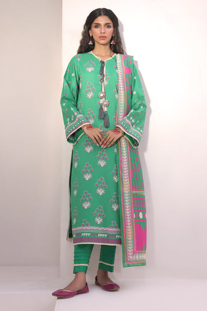 Zellbury | Unstitched 3 Piece Lawn | Shirt Shalwar Dupatta - 1238 - Libasekhas