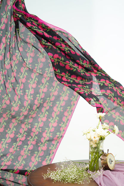 Zellbury | Unstitched 3 Piece Lawn | Shirt Shalwar Dupatta - 1324 - Libasekhas