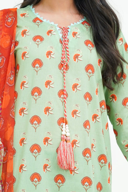Zellbury | Unstitched 3 Piece Lawn | Shirt Shalwar Dupatta - 1325 - Libasekhas