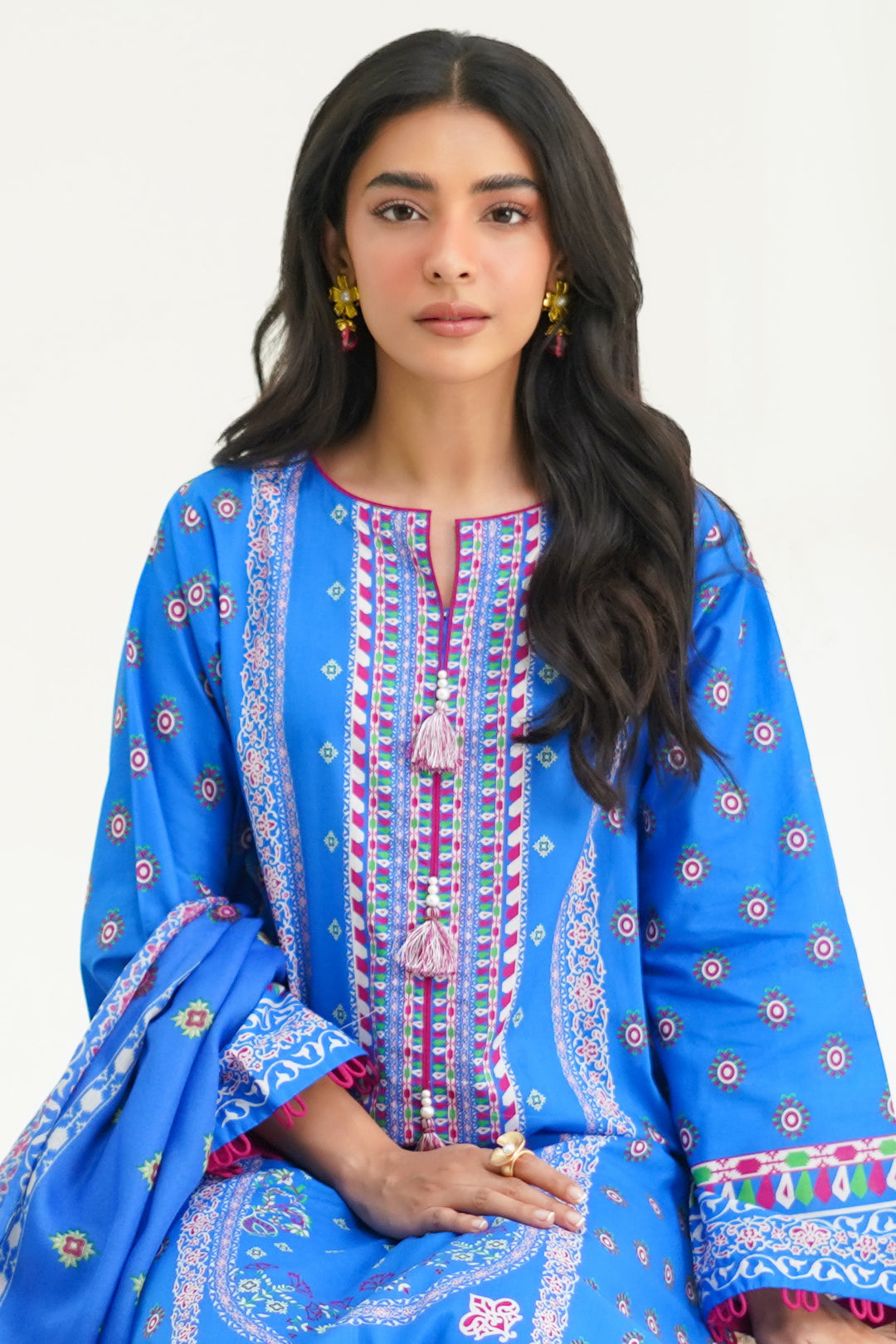 Zellbury | Unstitched 3 Piece Lawn | Shirt Shalwar Dupatta - 1326 - Libasekhas