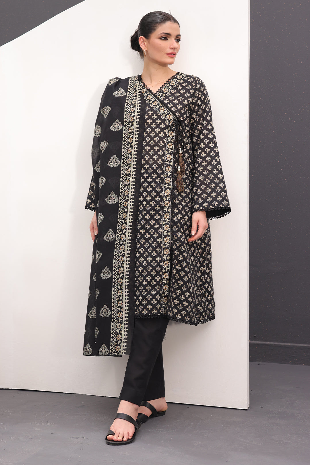 Zellbury | Unstitched 3 Piece Lawn | Shirt Shalwar Dupatta - 1507 - Libasekhas