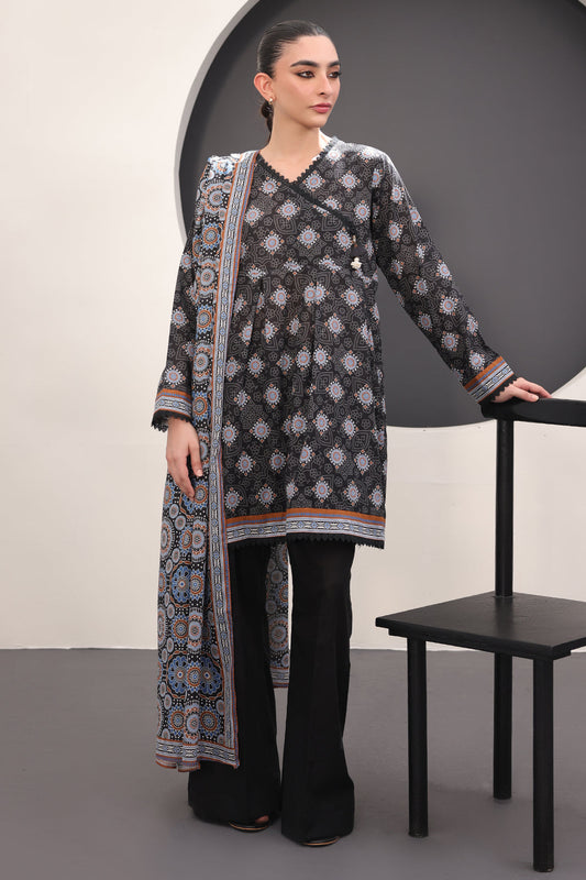 Zellbury | Unstitched 3 Piece Lawn | Shirt Shalwar Dupatta - 1508 - Libasekhas