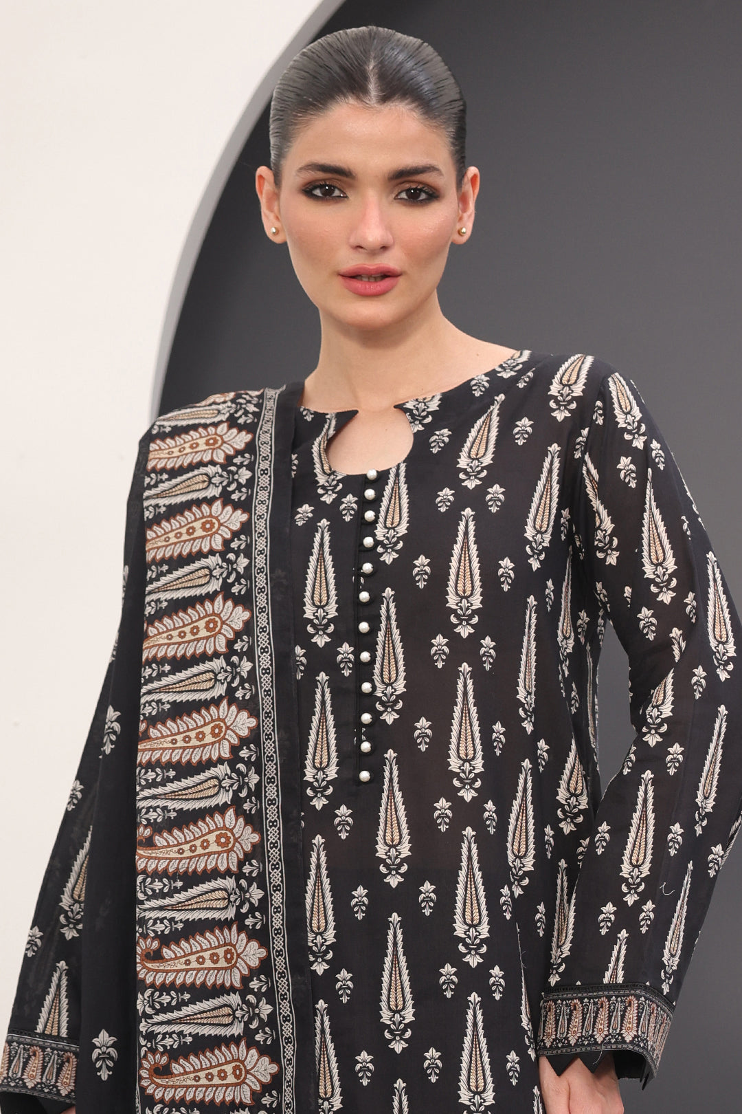 Zellbury | Unstitched 3 Piece Lawn | Shirt Shalwar Dupatta - 1517 - Libasekhas