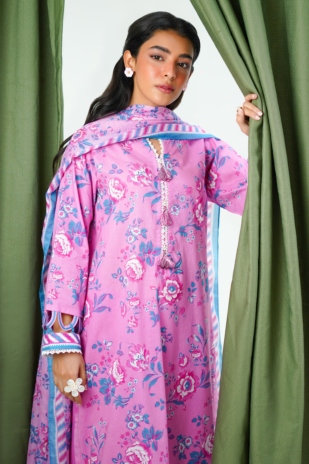 Zellbury | Unstitched 3 Piece Lawn | Shirt Shalwar Dupatta - 1569 - Libasekhas