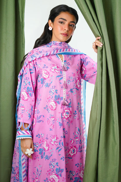 Zellbury | Unstitched 3 Piece Lawn | Shirt Shalwar Dupatta - 1569 - Libasekhas