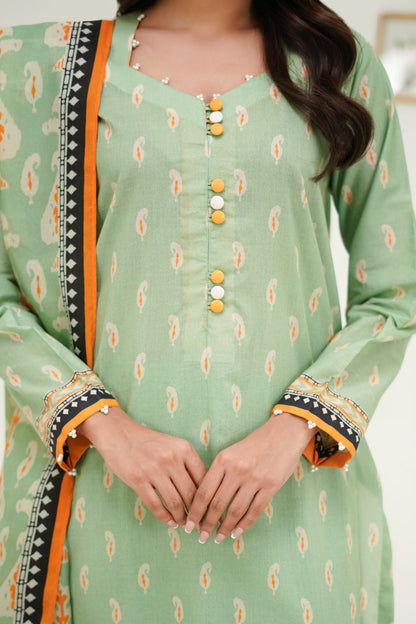Zellbury | Unstitched 3 Piece Lawn | Shirt Shalwar Dupatta - 1572 - Libasekhas
