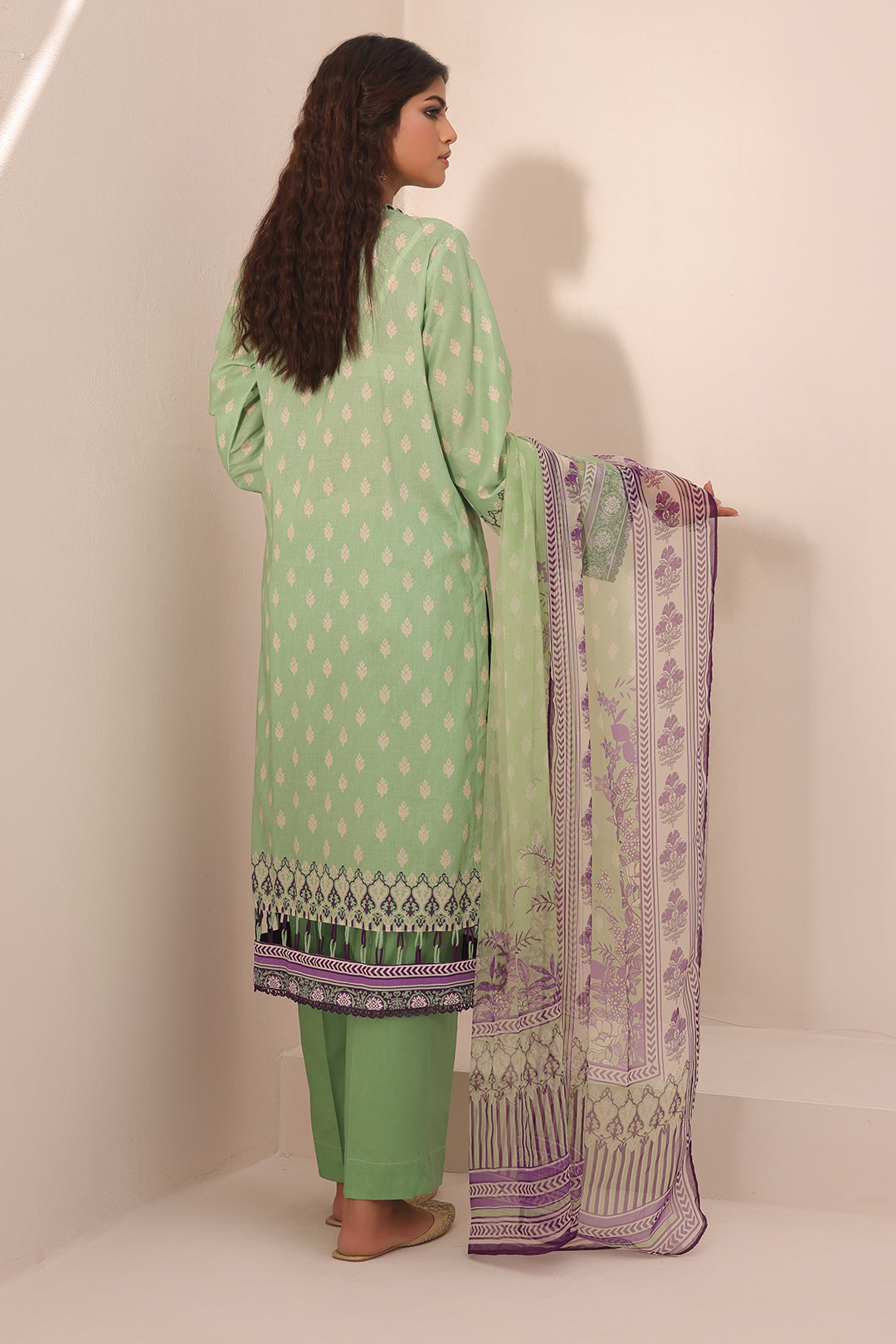 Zellbury | Unstitched 3 Piece Lawn | Shirt Shalwar Dupatta - 1696 - Libasekhas