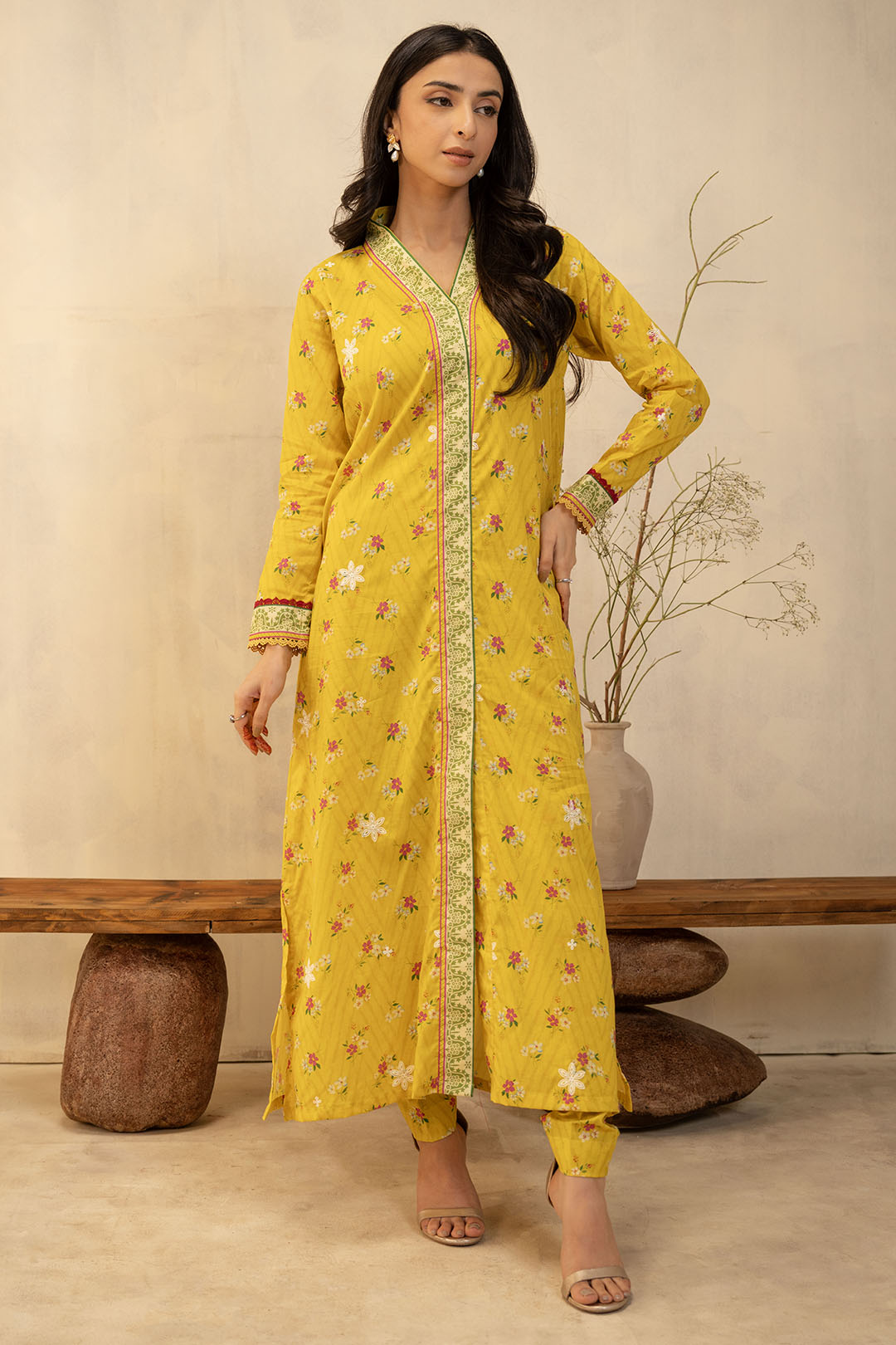 Zellbury | Unstitched 2 Piece Lawn | Embroidered Shirt Shalwar - 0098 - Libasekhas