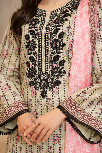 Zellbury | Unstitched 2 Piece Lawn | Embroidered Shirt Dupatta - 0103 - Libasekhas