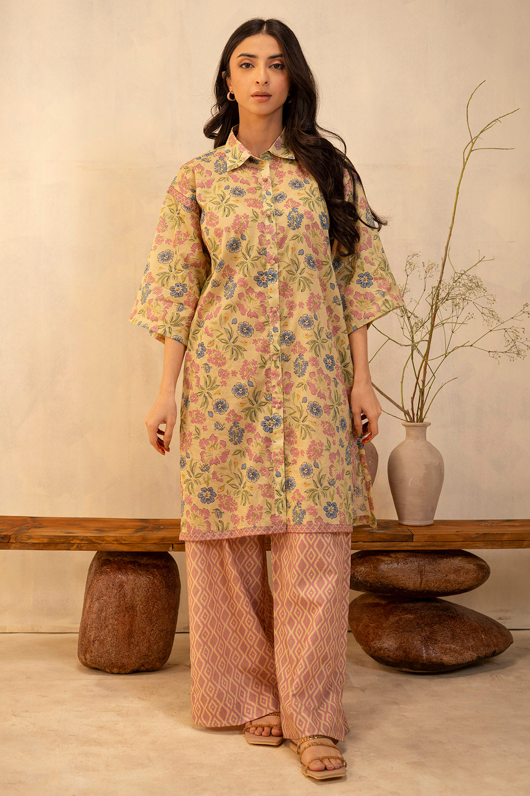 Zellbury | Unstitched 2 Piece Lawn | Shirt Shalwar - 0013 - Libasekhas