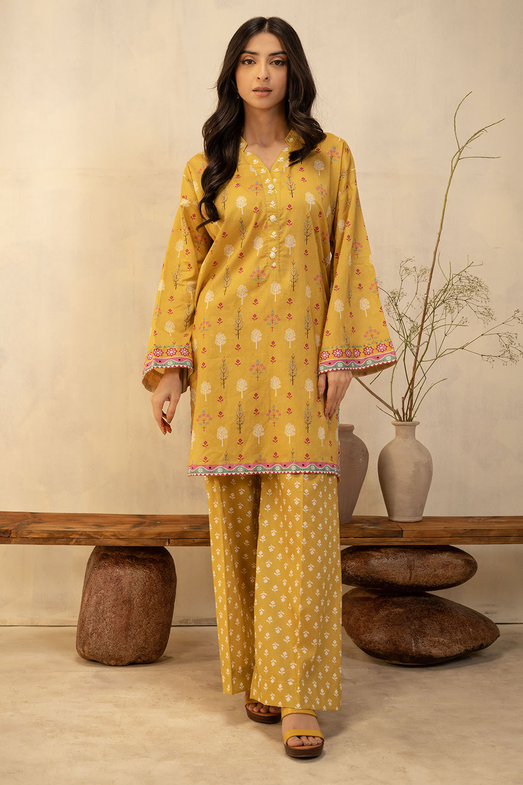 Zellbury | Unstitched 2 Piece Lawn | Shirt Shalwar - 0019 - Libasekhas