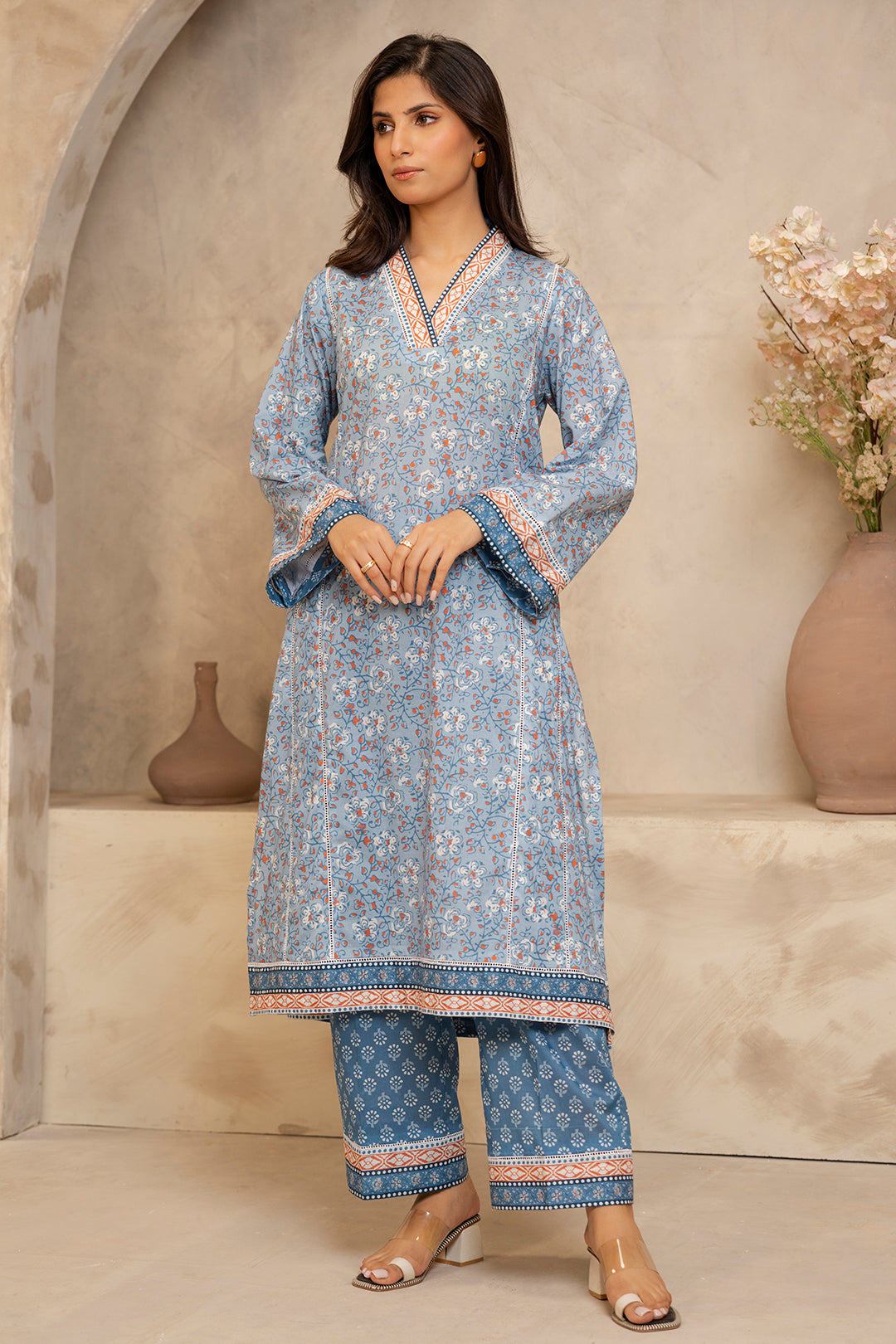 Zellbury | Unstitched 2 Piece Lawn | Shirt Shalwar - 0092 - Libasekhas