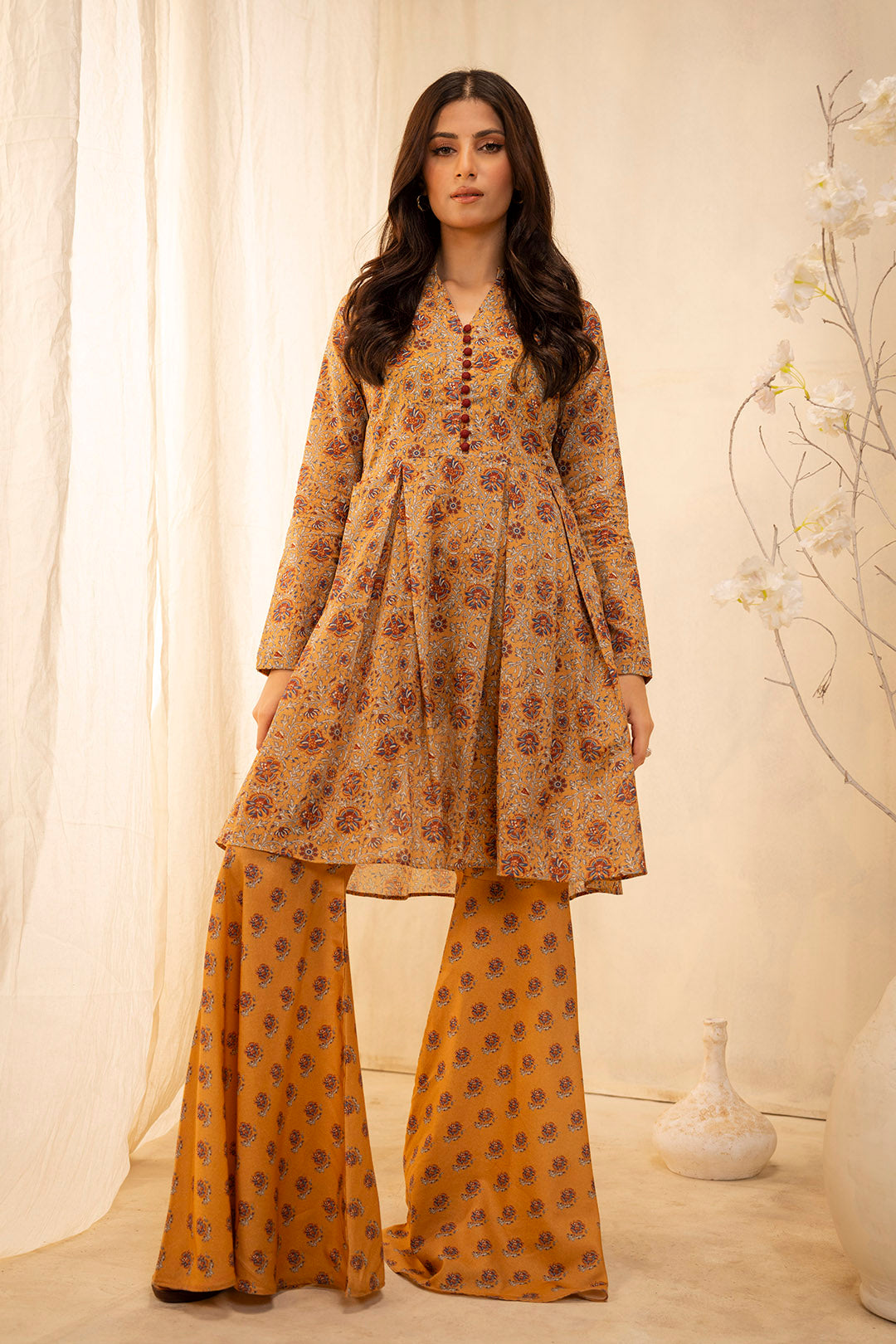 Zellbury | Unstitched 2 Piece Lawn | Shirt Shalwar - 0101 - Libasekhas