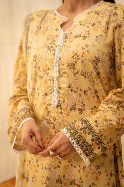 Zellbury | Unstitched 2 Piece Lawn | Shirt Dupatta - 0225 - Libasekhas