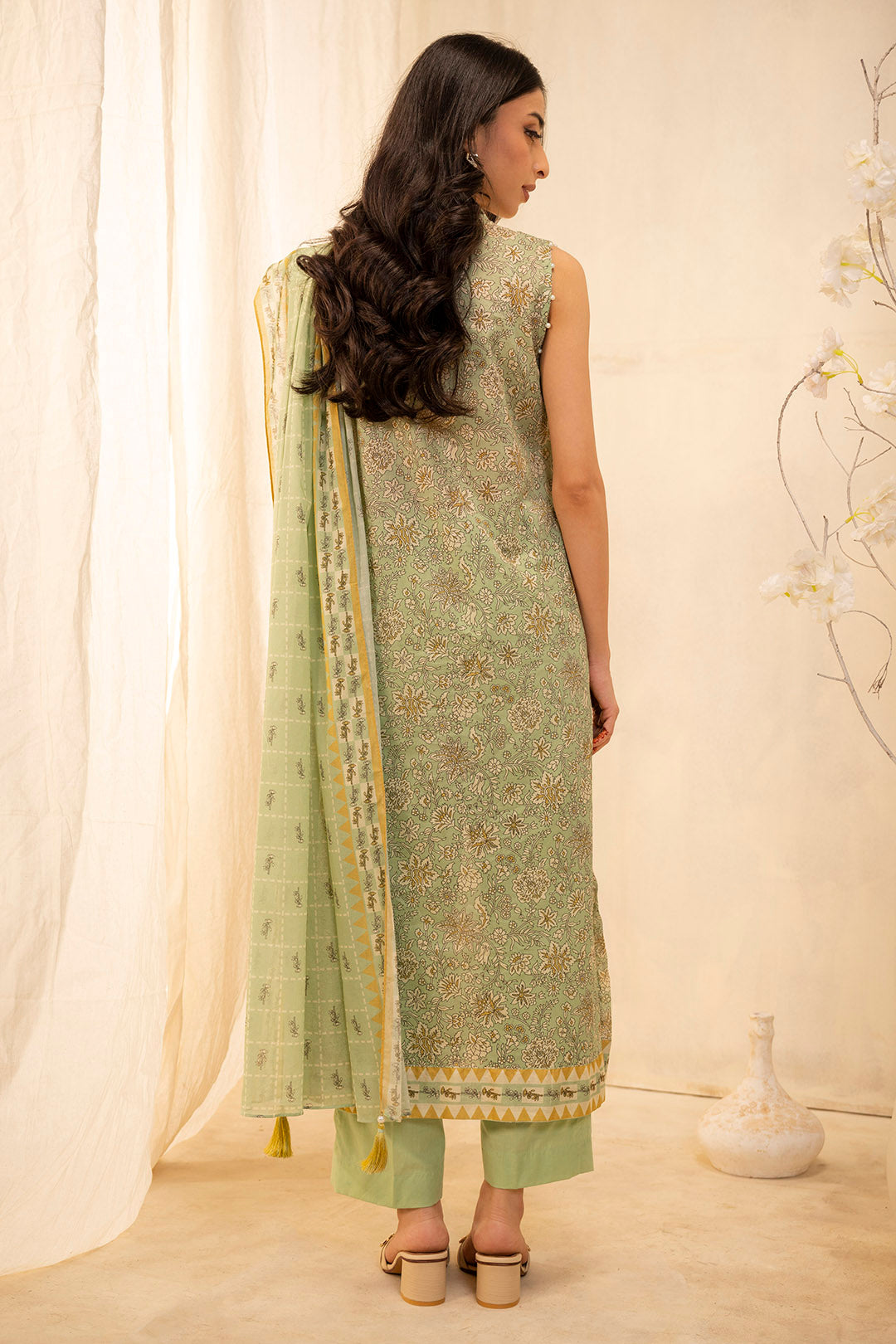 Zellbury | Unstitched 3 Piece Lawn | Shirt Shalwar Dupatta - 0027 - Libasekhas