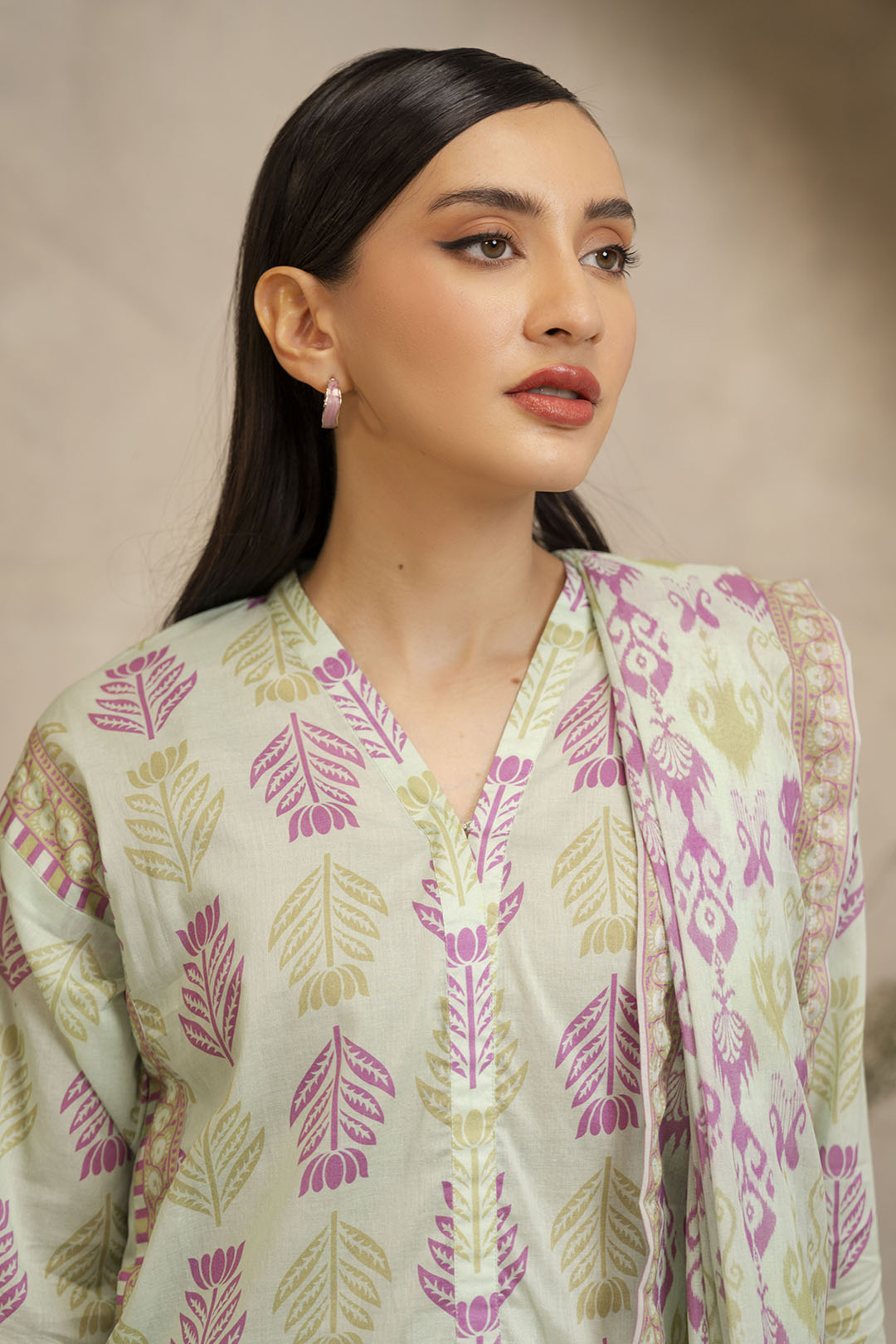 Zellbury | Unstitched 3 Piece Lawn | Shirt Shalwar Dupatta - 0028 - Libasekhas
